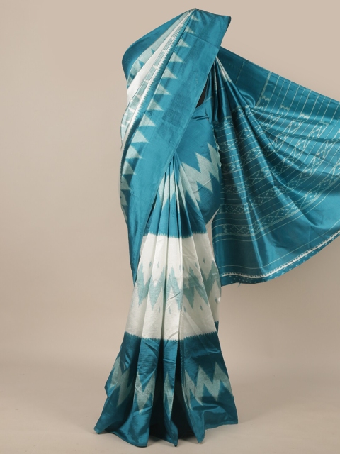 

Pothys Blue & White Printed Saree