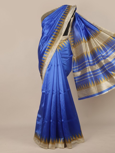 

Pothys Blue & Beige Zari Saree