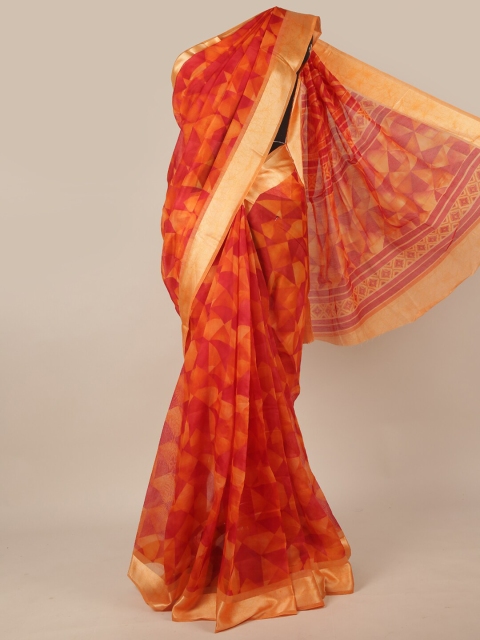 

Pothys Orange Printed Saree