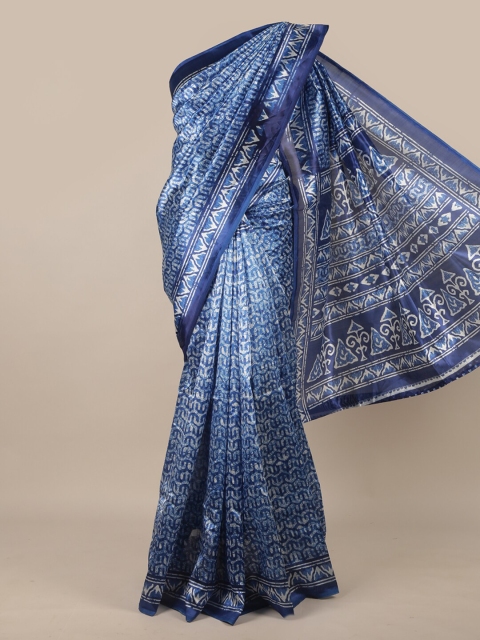 

Pothys Blue & White Printed Saree