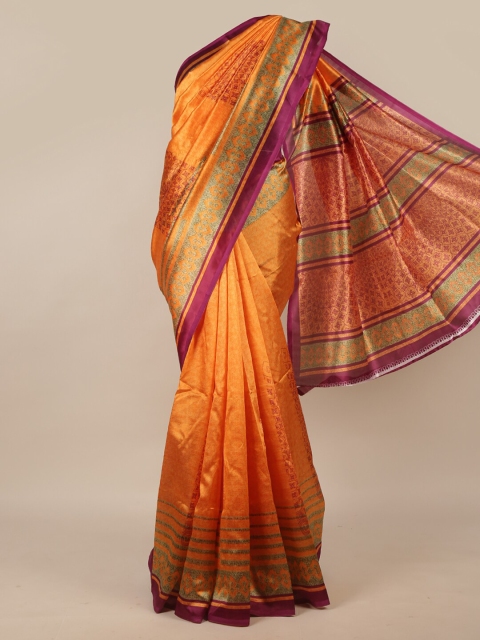 

Pothys Orange & Magenta Printed Saree