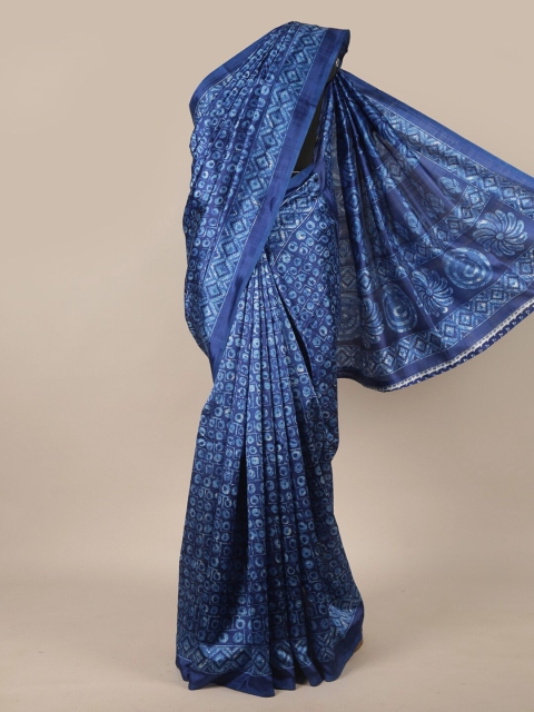 

Pothys Blue Printed Saree