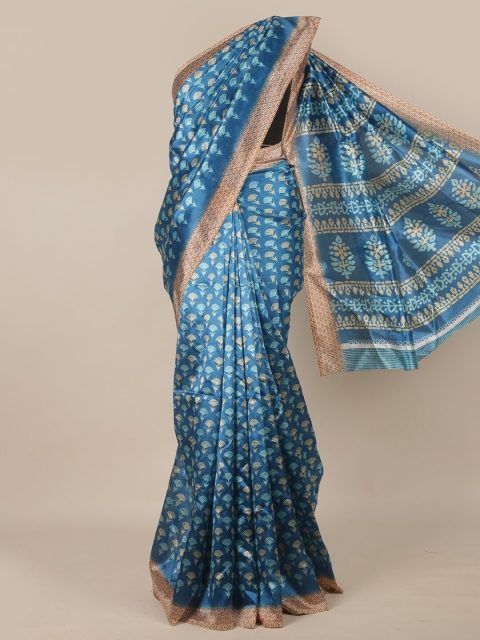 

Pothys Blue & Beige Ethnic Motifs Saree