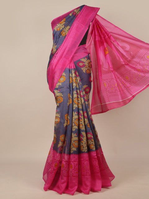 

Pothys Grey & Beige Ethnic Motifs Printed Saree
