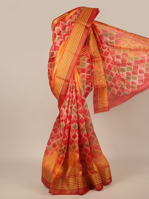 

Pothys Fuchsia & Beige Ethnic Motifs Saree