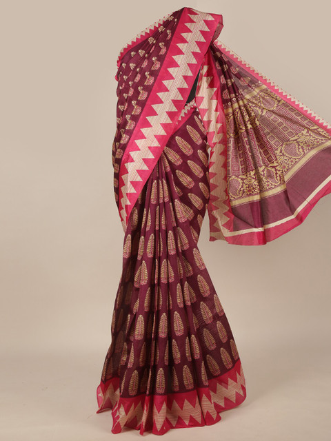 

Pothys Purple & Beige Ethnic Motifs Saree