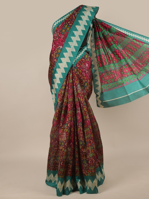 

Pothys Multicoloured Ethnic Motifs Printed Cotton Blend Saree, Multi