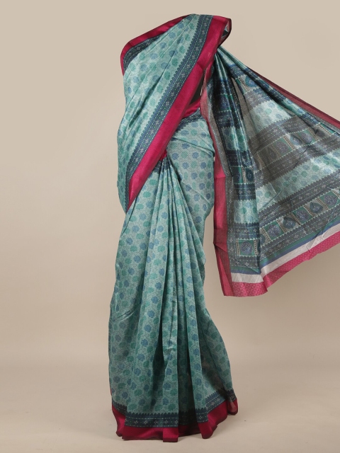 

Pothys Blue & Fuchsia Ethnic Motifs Saree