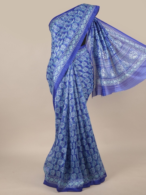 

Pothys Blue Floral Saree