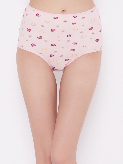 

Clovia Women Pink & Yellow Printed Cotton Hipster Briefs PN3457E22S