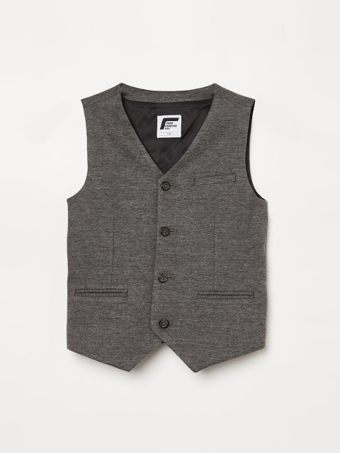 

Fame Forever by Lifestyle Boys Grey Solid Woven Waist Coat