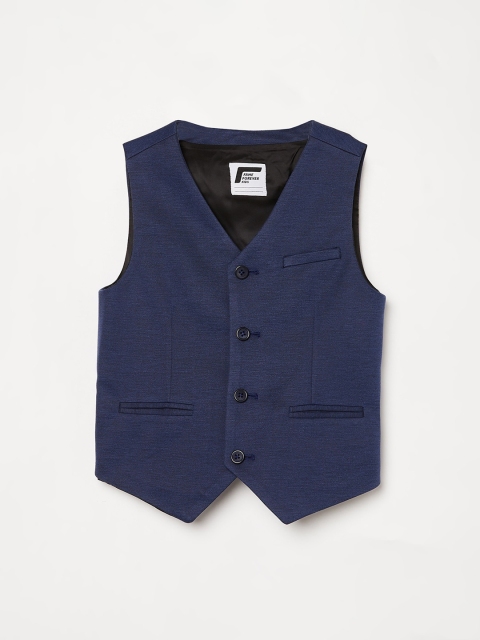 

Fame Forever by Lifestyle Boys Blue Solid Woven Waistcoat