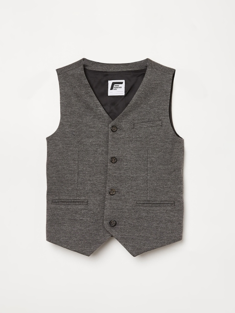 

Fame Forever by Lifestyle Boys Grey Solid Woven Waist Coat