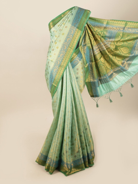 

Pothys Green Woven Design Banaras Saree