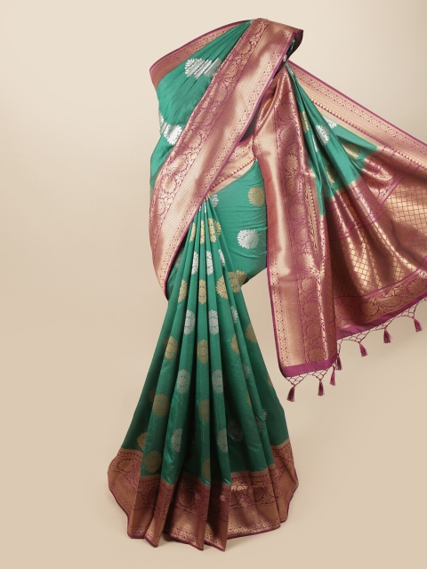 

Pothys Green & Brown Woven Design Zari Art Silk Banarasi Saree