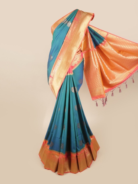 

Pothys Blue & Pink Woven Design Zari Art Silk Banarasi Saree