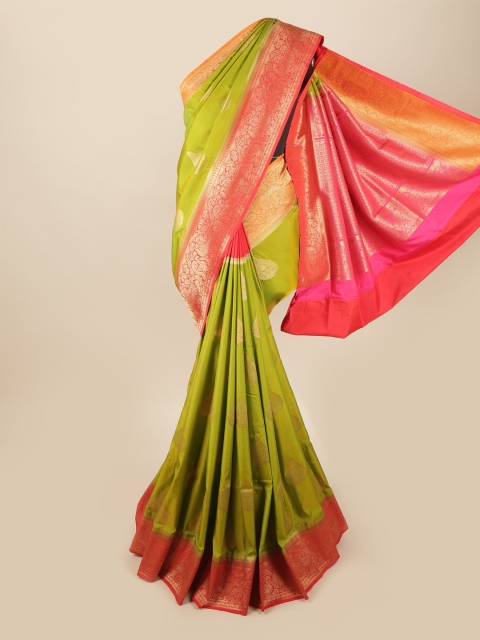 

Pothys Green & Pink Woven Design Zari Art Silk Banarasi Saree
