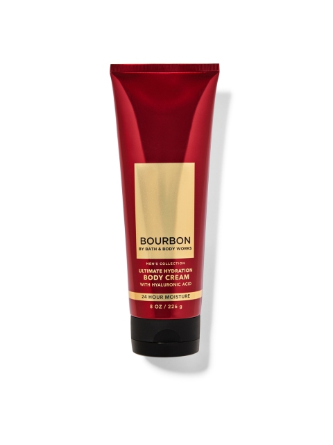 

Bath & Body Works Men Bourbon Ultimate Hydration Body Cream 226 g, Red