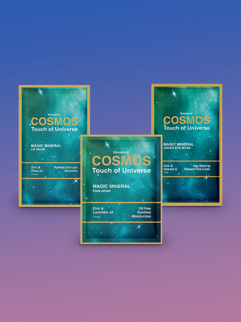 

BEWAKOOF COSMOS Set of 3 Zinc Mask Combo, White