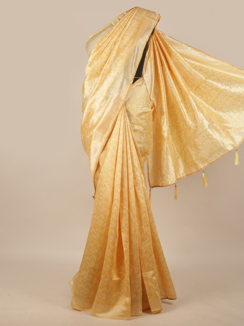 

Pothys Yellow Ethnic Motifs Saree