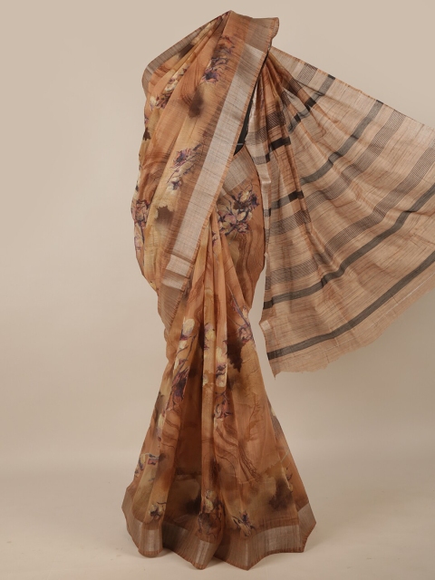 

Pothys Brown & Beige Floral Saree