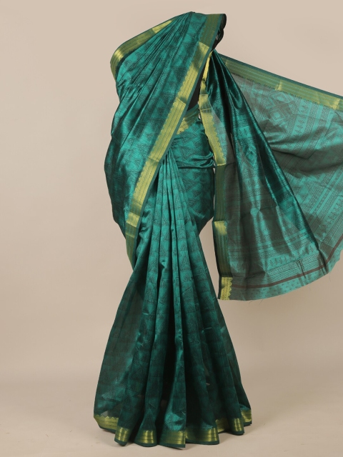 

Pothys Green & Black Printed Saree