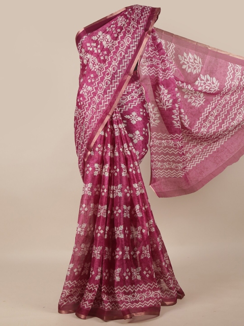

Pothys Purple Ethnic Motifs Jute Silk Saree