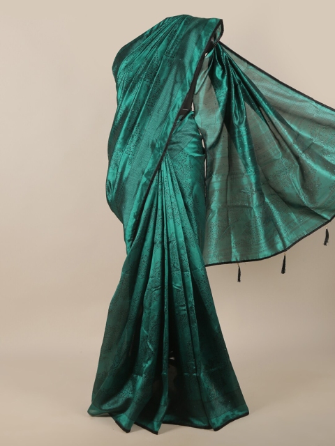 

Pothys Green & Black Ethnic Motifs Saree