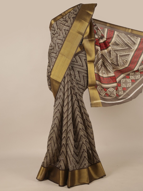 

Pothys Brown & Red Saree