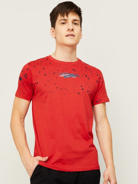 

Kappa Men Red Printed Pockets T-shirt