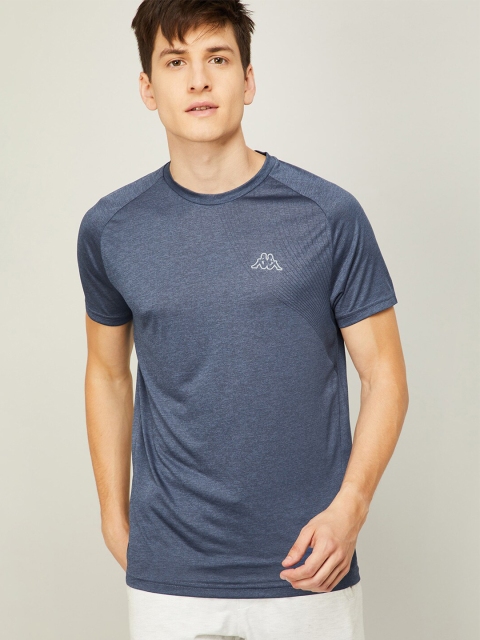 

Kappa Men Navy Blue Applique T-shirt