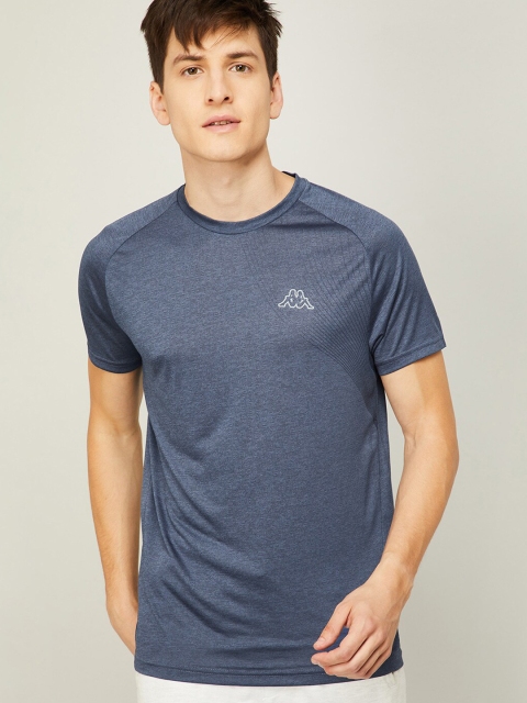 

Kappa Men Navy Blue Applique T-shirt