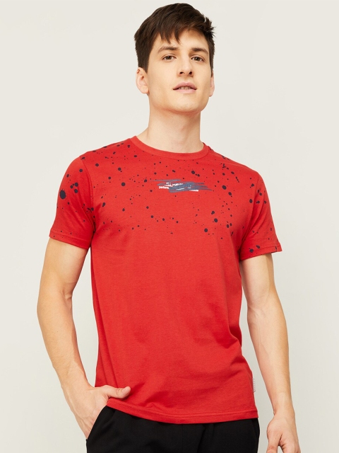 

Kappa Men Red Printed Pockets T-shirt