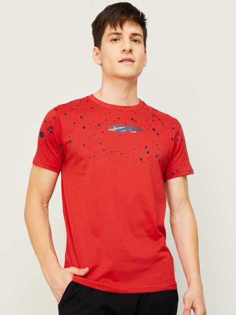 

Kappa Men Red Printed Pockets T-shirt