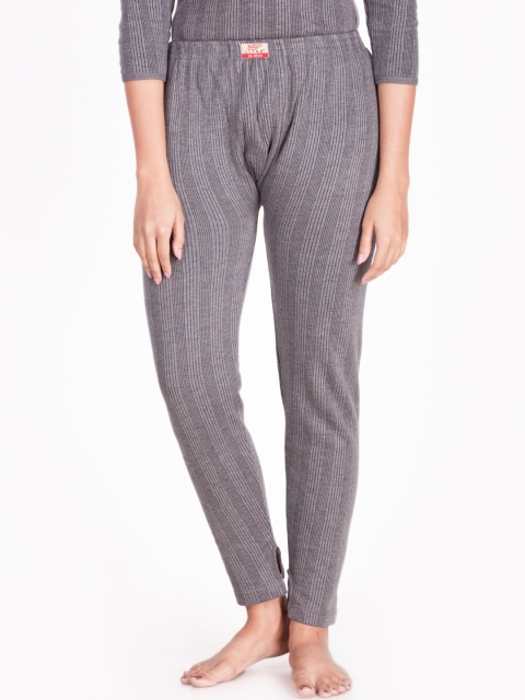 

Dollar Ultra Women Grey Melange Striped Thermal Trouser