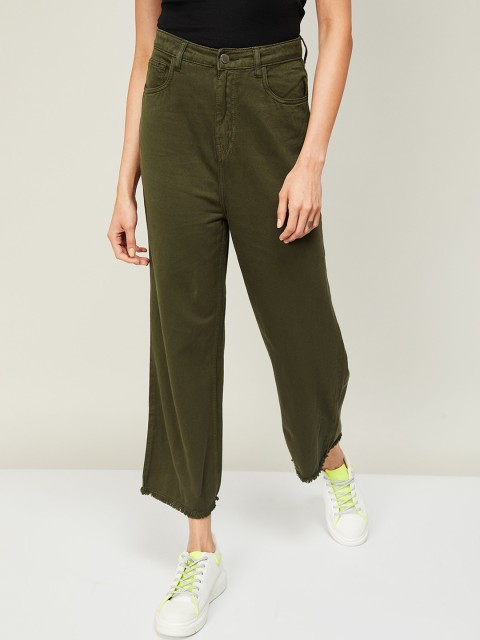 

Ginger by Lifestyle Women Olive Green Jeans