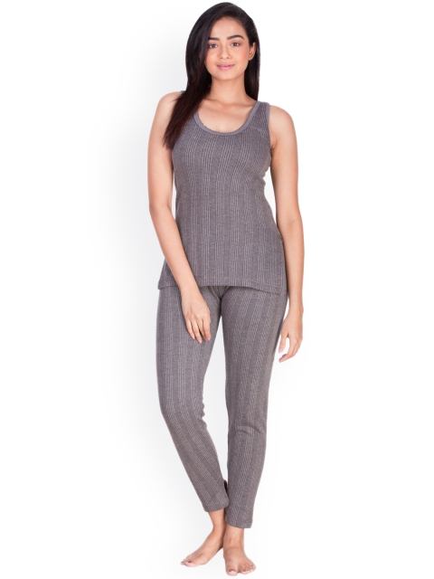 

Dollar Ultra Women Charcoal Grey Solid Thermal Set