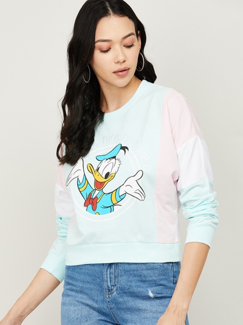 

Ginger by Lifestyle Women Blue Printed Sweatshirt