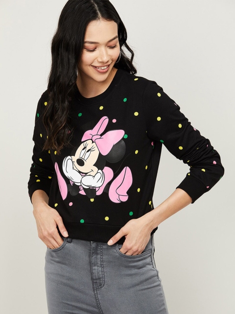 

Ginger by Lifestyle Women Black Printed Sweatshirt