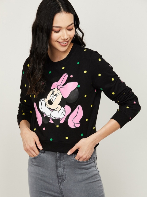 

Ginger by Lifestyle Women Black Printed Sweatshirt