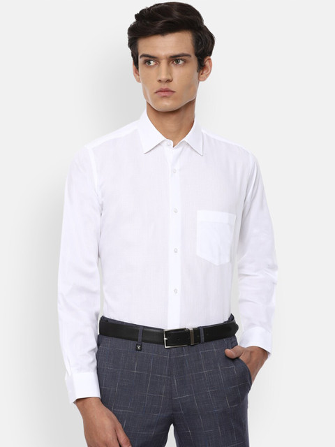 

Van Heusen Men White Opaque Cotton Formal Shirt