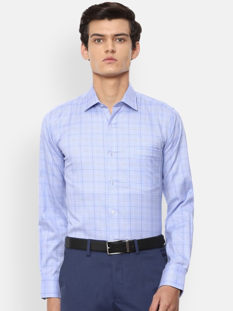 

Van Heusen Men Blue Checked Formal Shirt