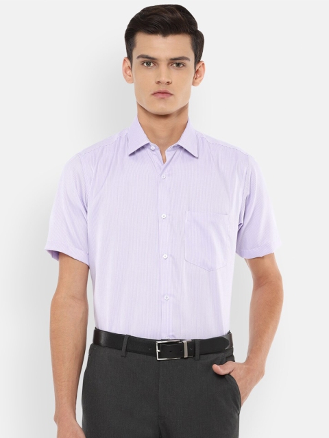 

Van Heusen Men Purple Micro Checks Opaque Checked Formal Shirt