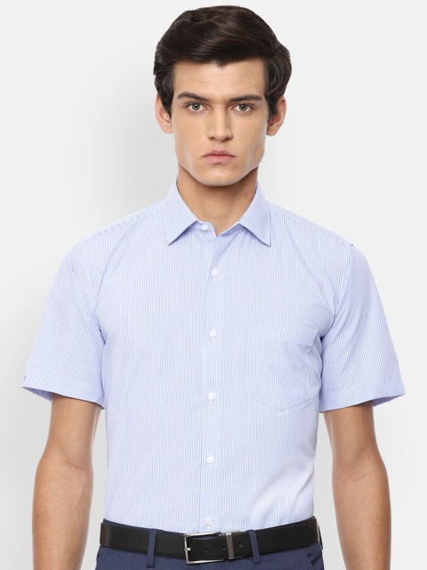 

Van Heusen Men Blue Opaque Striped Formal Shirt