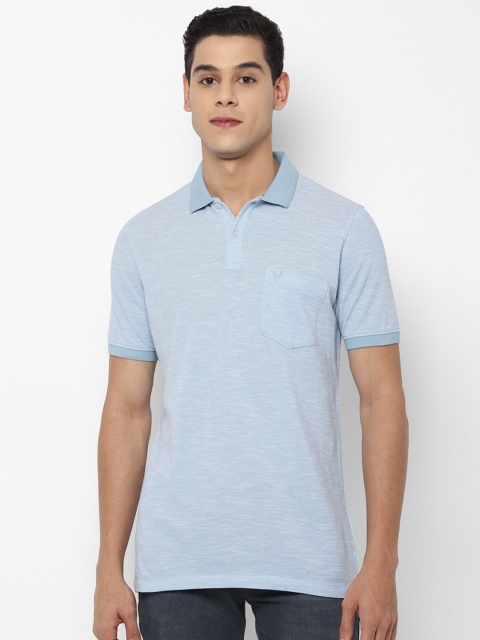 

Allen Solly Men Blue Polo Collar Pockets T-shirt