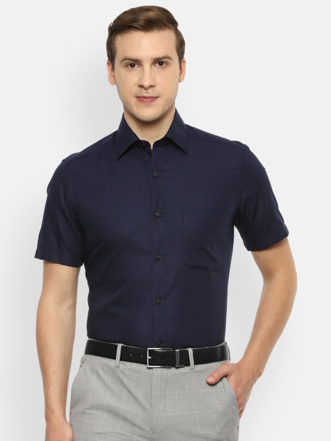 

Louis Philippe Men Navy Blue Opaque Formal Shirt