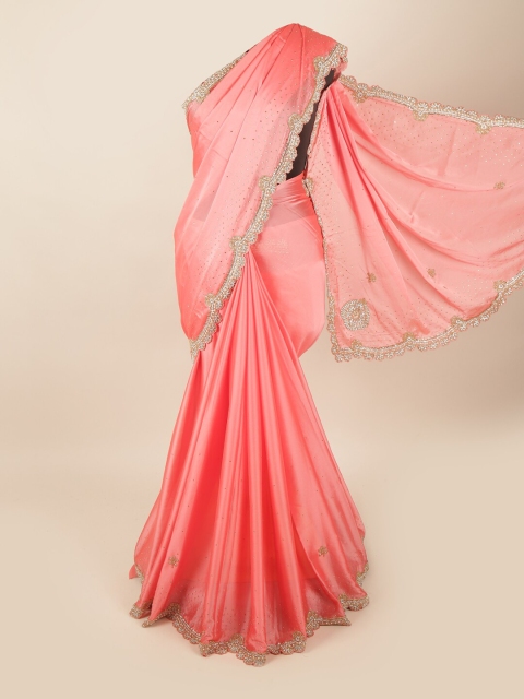 

Pothys Pink & White Embellished Saree