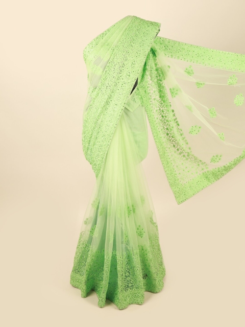

Pothys Green Floral Net Saree