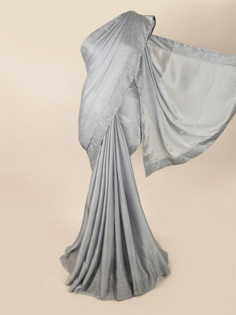 

Pothys Grey Embellished Sequinned Saree