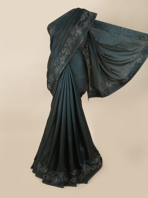 

Pothys Green Embellished Beads and Stones Saree